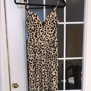 Express Leopard Print Jumpsuit